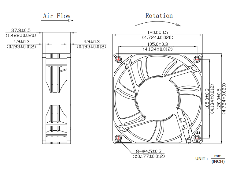 12cm风扇厚度3.8cm 12cm风扇厚度3.8cm