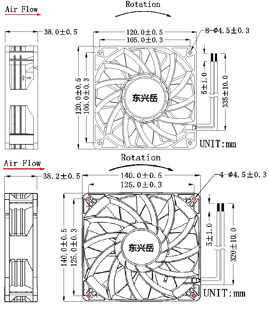 12cm与24cm风扇尺寸 12cm与24cm风扇尺寸